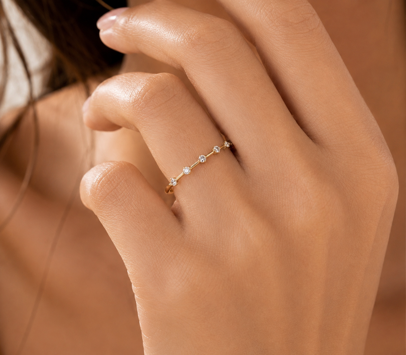 Meliss Dainty Sparkle Ring – Gold
