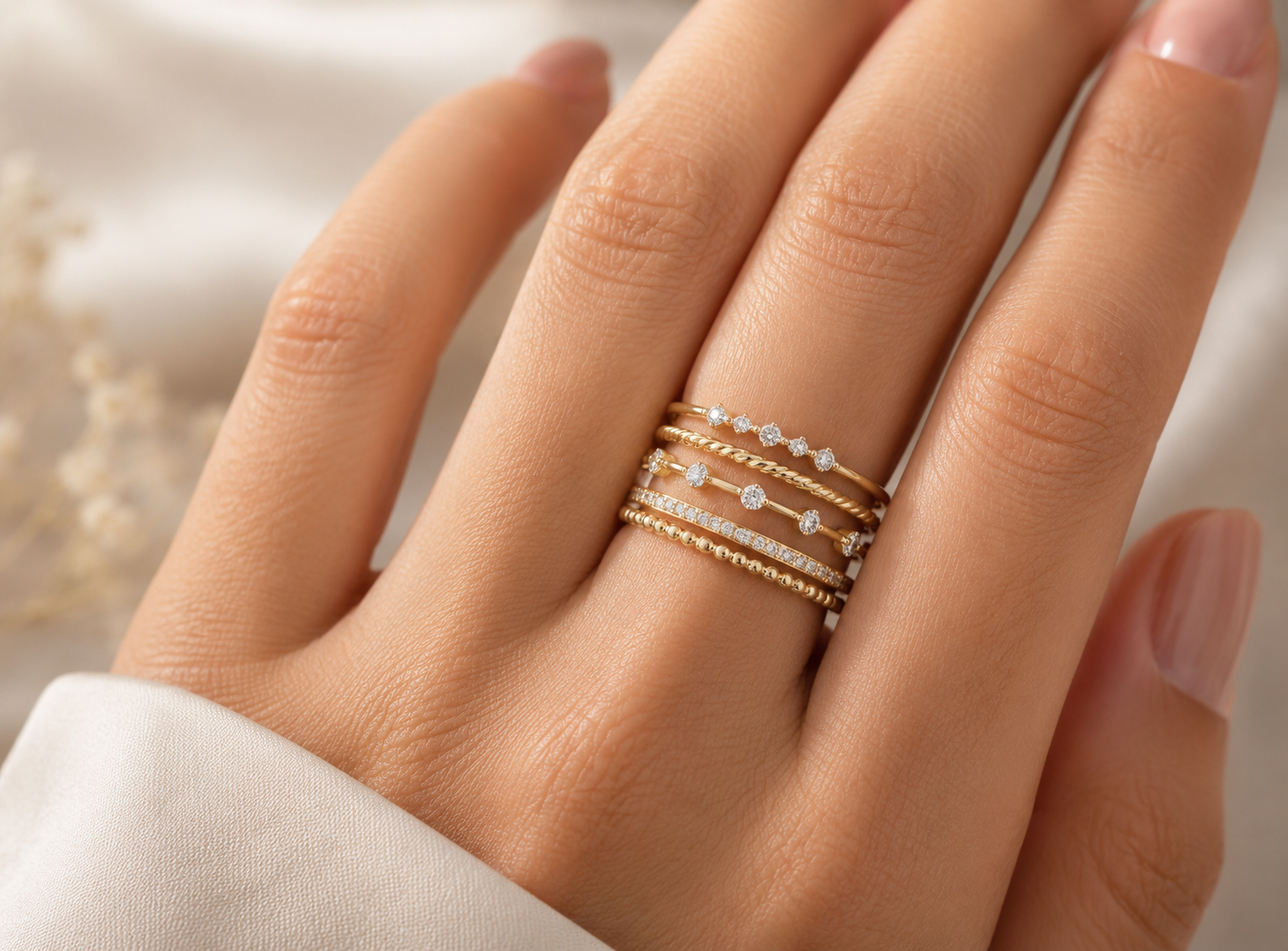 Meliss Dainty Sparkle Ring – Gold