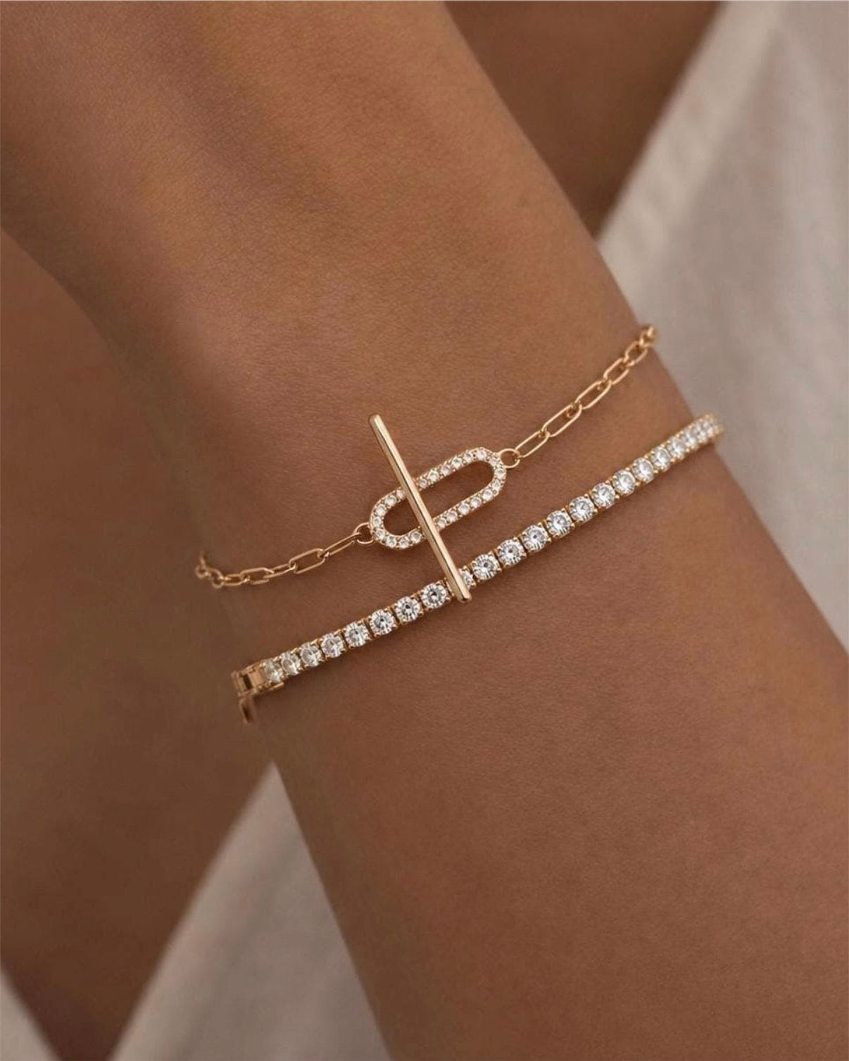Mia Tennis Bracelet – Gold