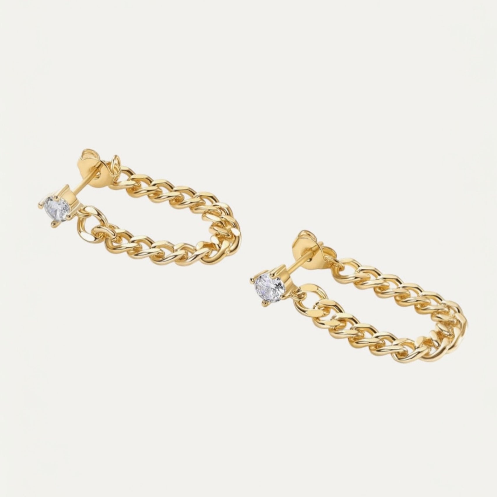 JORDAN CHAIN HOOPS | GOLD