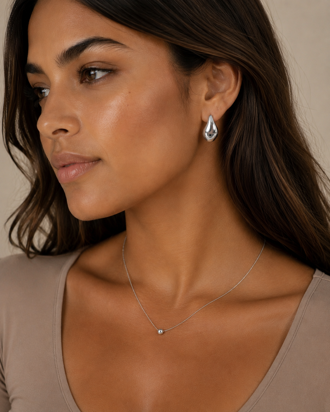 Demi Teardrop Earrings – Silver