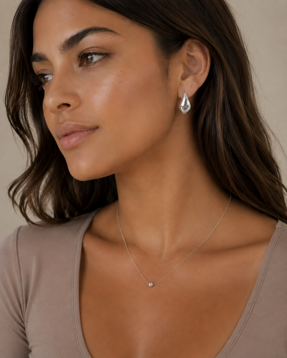 Demi Teardrop Earrings – Silver