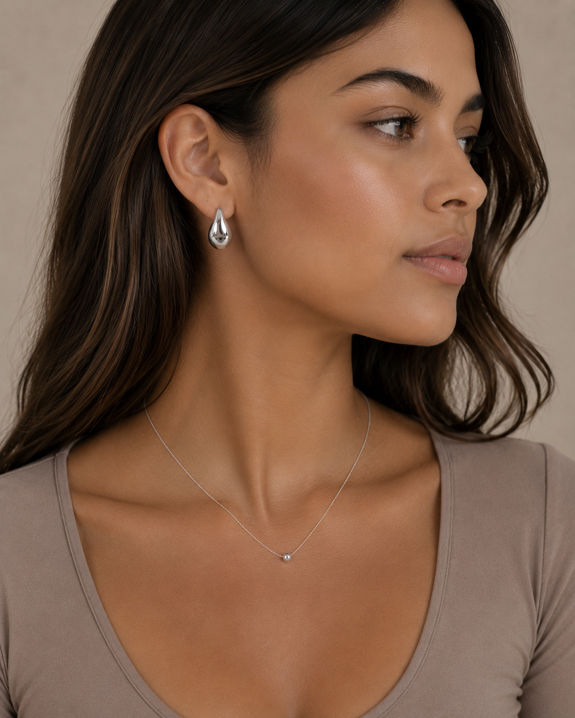 Demi Teardrop Earrings – Silver
