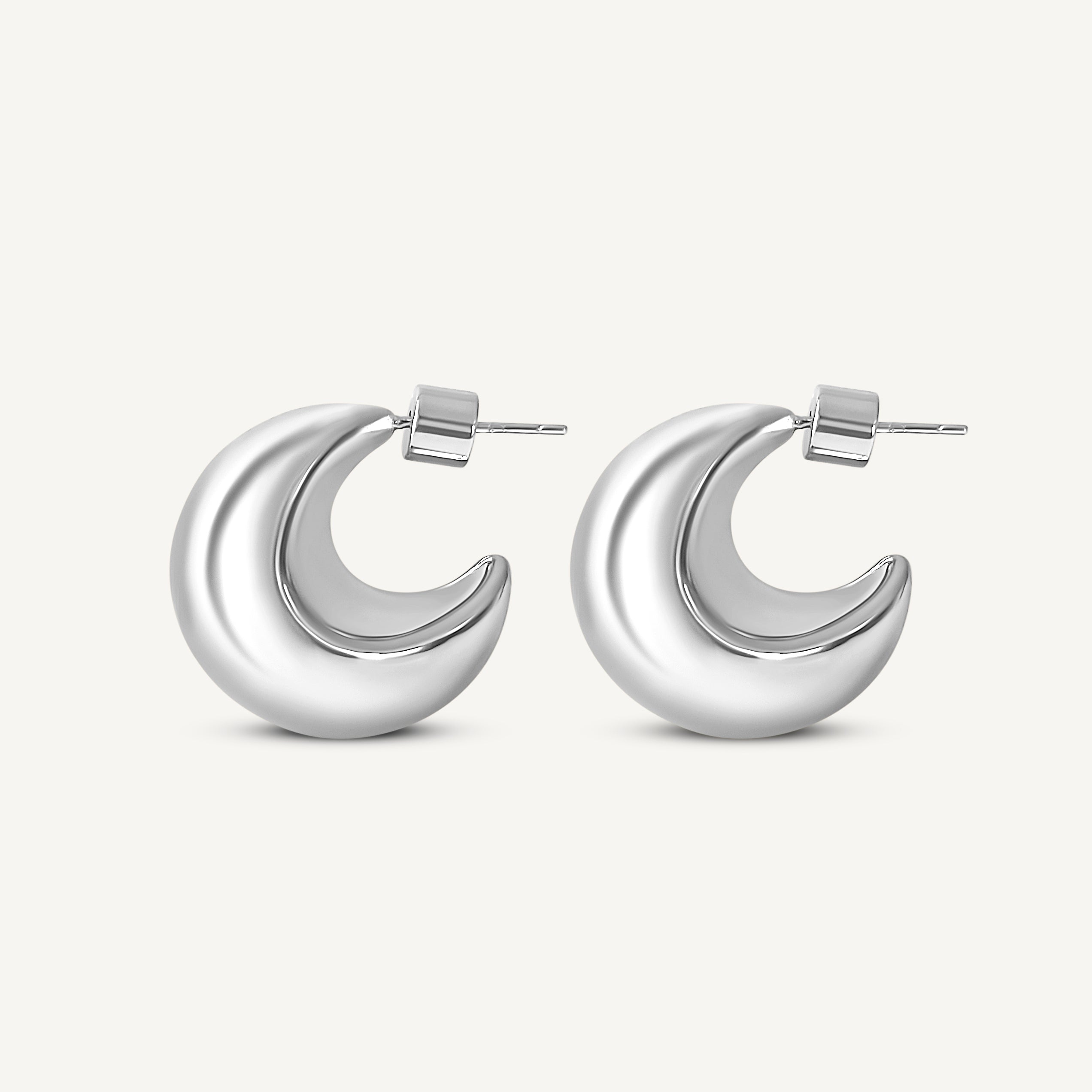 IVY CRESCENT EARRINGS | SILVER