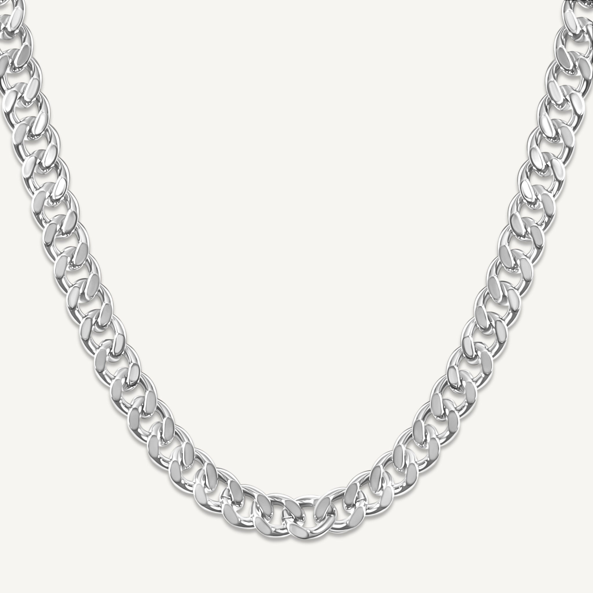 ZOE STATEMENT CURB CHAIN | SILVER