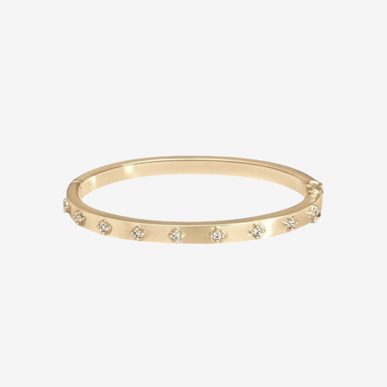 Luxxy 14k gold bangle bracelet with micro pave cz diamonds | Affordable luxury jewelry by Luxxy